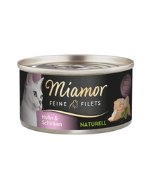 MIAMOR Feine Filets Naturell Chicken&Ham 80g