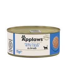 Applaws konzerva pre mačky  tuniak a krab 70g