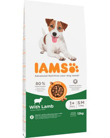 IAMS For Vitality Adult Small & Medium Breed Lamb Granule s jahňacím mäsom 12 kg