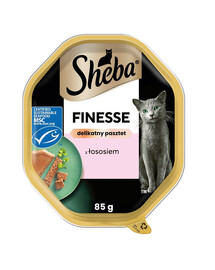 SHEBA Finesse 85g kompletné krmivo pre dospelé mačky s lososom v pene