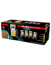 SHEBA Selection Select Slices hydinové maškrty v omáčke 40x85 g v kúskoch v omáčke s: kačica, kuracie mäso, hydina, kačica a morka pre dospelé mačky