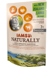IAMS Naturally pre staršie mačky s novozélandským jahňacím mäsom v omáčke