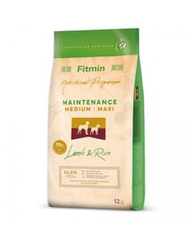 FITMIN Dog Medium Maxi Lamb Rice 12 kg