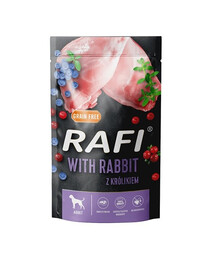 DOLINA NOTECI RAFI s králikom, čučoriedkami a brusnicami pre psov 500 g