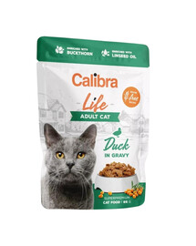 CALIBRA Cat Life Pouch Adult Duck in gravy 85 g kačica v omáčke pre mačky