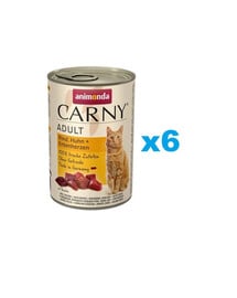 ANIMONDA Carny Adult hovädzie, kuracie a kačacie srdcia 6 x 800 g