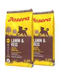 JOSERA Lamm&Reis 2 x 12,5kg pre dospelých psov s jahňacinou