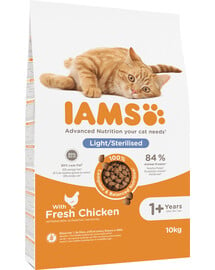 IAMS for Vitality so zníženým obsahom tuku pre dospelé mačky po sterilizácii 10 kg