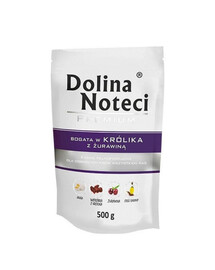 Dolina Noteci Premium bohaté na králika s brusinkou 500g