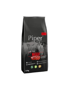 PIPER suché krmivo pre psov s hovädzím mäsom 12 kg