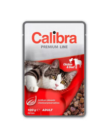 CALIBRA Cat Premium Line Adult Chicken&Beef 100 g
