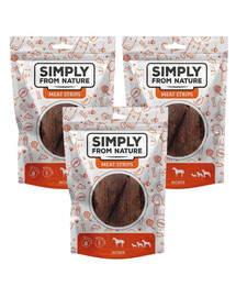 SIMPLY FROM NATURE Meat Strips z konského mäsa pre psov 3x80 g