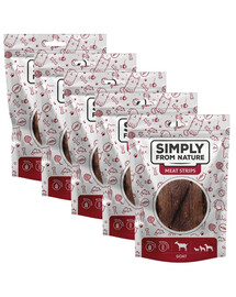 SIMPLY FROM NATURE Meat Strips Kozie stripsy pre psov 5x80 g