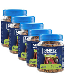 SIMPLY FROM NATURE Smart Bites Tréningové maškrty z jelenieho mäsa 5x130 g