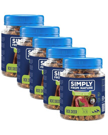 SIMPLY FROM NATURE Smart Bites Tréningová maškrta zo srnčieho mäsa 5x130 g