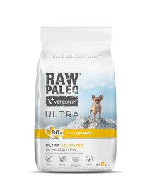 RAW PALEO Ultra Turkey Mini Puppy 2kg pre šteňatá malých plemien moriak