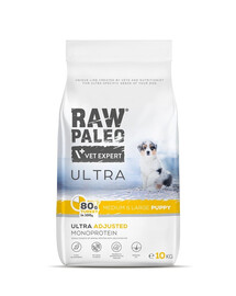 RAW PALEO Ultra Turkey Medium&Large Puppy 10kg pre šteňatá stredných a veľkých plemien moriak