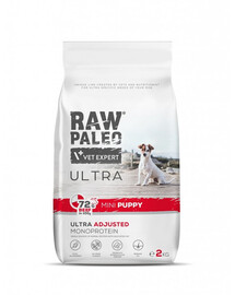 RAW PALEO Ultra Beef Mini Puppy 2kg pre šteňatá malých plemien hovädzie mäso