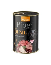 PIPER Dog Prepelice s brusnicami 400g