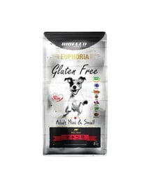 BIOFEED EUPHORIA Gluten Free s hovädzím mäsom pre šteňatá mini a malých plemien 12 kg