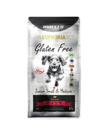 BIOFEED EUPHORIA Gluten Free s hovädzím mäsom pre šteňatá malých a stredných plemien 12 kg