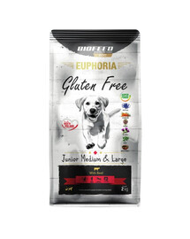 BIOFEED EUPHORIA Gluten Free s hovädzím mäsom pre šteňatá stredných a veľkých plemien 2 kg