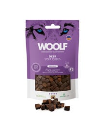 WOOLF Mäkké kocky Jelení monoproteín 100g mäkké kocky zo zveriny