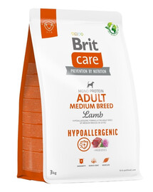 BRIT Care Hypoallergenic Adult Medium Breed s jahňacím 3 kg