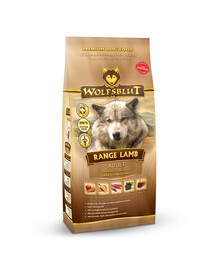 WOLFSBLUT Range Lamb Adult suché krmivo pre psov s jahňacím mäsom a hnedou ryžou 12,5 kg