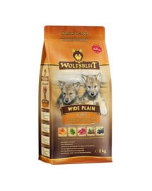 WOLFSBLUT Wide Plain Puppy suché krmivo pre šteňatá s konským mäsom a sladkými zemiakmi 12,5 kg