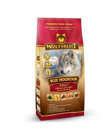 WOLFSBLUT Adult Blue Mountain suché krmivo pre psov so zverinou a králikom 12,5 kg