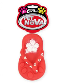 PET NOVA DOG LIFE STYLE Hračka v tvare Žabky, 15 cm, červená