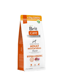 BRIT Care Hypoallergenic Adult Medium Breed Lamb 12+2 kg ZADARMO