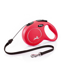 FLEXI Vodítko New Classic M lanko 8 m červené do 20 kg