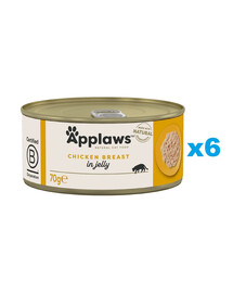 APPLAWS Cat Adult Chicken Breast in Jelly kuracie mäso v želé 6x70g