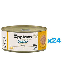 APPLAWS Cat Senior Chicken in Jelly kuracie mäso v želé pre staršie mačky 24x70 g