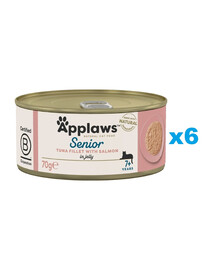 APPLAWS Cat Senior Tuna with Salmon in Jelly tuniak s lososom v želé pre seniorov 6x70g