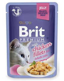 BRIT Premium Cat  Fillets in Jelly kuracie mäso 24x85g