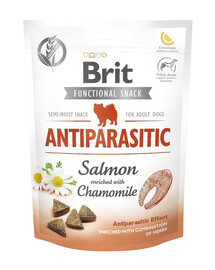 BRIT Care Dog Funkčná maškrta Antiparazitná 150g pochúťka s lososom proti parazitom