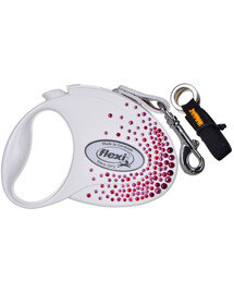 FLEXI Glam Automatické vodítko zdobené kryštálmi Swarovski