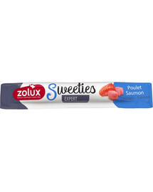 ZOLUX SWEETIES krémová maškrta pre psa s lososom a kuracím mäsom 14 g