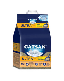 CATSAN Ultra Plus  hrudkovité stelivo pre mačky 15l
