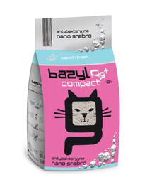 BAZYL Ag+ Compact Fresh 10 L bentonitové stelivo s nano striebrom so sviežou vôňou pre mačky