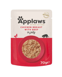 APPLAWS Cat JELLY kuracie prsia a HOVÄDZIE v želé 70 g