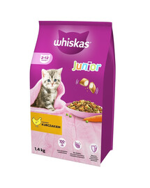 WHISKAS Junior 1,4 kg  kompletné krmivo pre mačiatka s lahodným kuracím mäsom