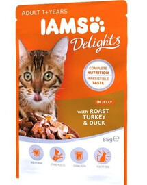 IAMS Cat Adult All Breeds Turkey & Duck In Jelly 85 g