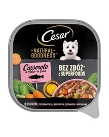 CESAR Natural Goodness losos, rybí olej, špenát a mrkva v omáčke 100 g