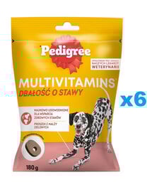 PEDIGREE Multivitamins Care pre kĺby doplnkové krmivo na kĺby pre dospelých psov, kuracia príchuť 6x180 g