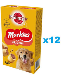 PEDIGREE Markies Original 12x500g chrumkavé sušienky pre dospelých psov