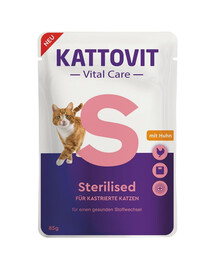 KATTOVIT Vital Care Sterilised Chicken 85 g